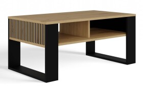 FRONTI Konferenční stolek MODERN 2P SLIM dub artisan + černý