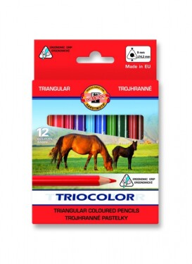 Pastelky krátké TRIOCOLOR Koh-I-Noor 3142 12 barev