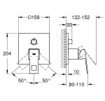 GROHE - Eurocube Baterie pod omítku pro 3 spotřebiče, supersteel 24094DC0