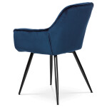 Jídelní židle, modrá, sametová látka, DCH-421 BLUE4