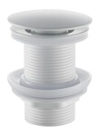 Cerano Umyvadlová výpusť, 5/4“ click-clack bez přepadu, bílá matná, CER-CC-W