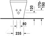 DURAVIT - DuraStyle Stojící bidet, bílá 2284100000