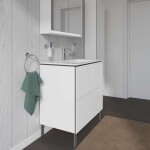 DURAVIT - L-Cube Umyvadlová skříňka 86x82x48 cm, 2 zásuvky, lesklá bílá LC662602222