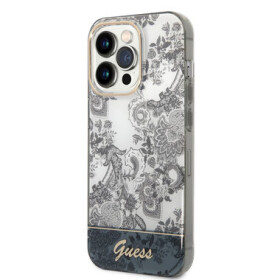 Pouzdro Guess PC/TPU Toile De Jouy iPhone 14 Pro Max šedé