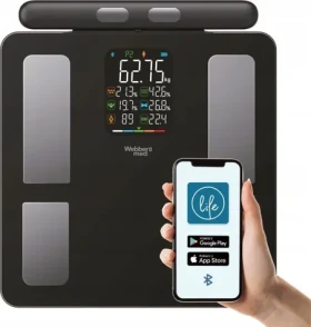 Webber Analytická osobní váha / Osobní váha / 15 parametrů / Bluetooth / Apple Health, Google Fit (3676)