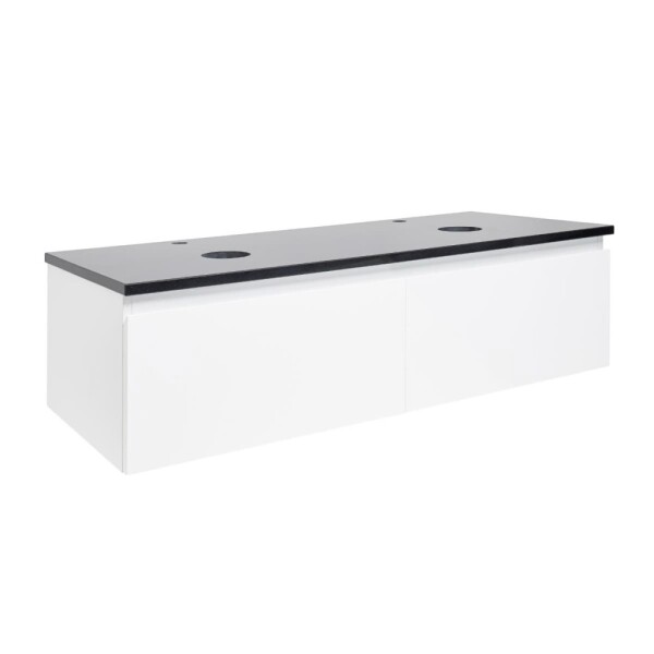 Koupelnová skříňka s kamennou krycí deskou SAT B-WAY 119x30x45 cm bílá lesk BWAY120WTK BWAY120WTK