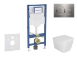 GEBERIT - Duofix Set předstěnové instalace, klozetu Arkas I a sedátka softclose, tlačítko Sigma20, nerez SANI11CA6105B