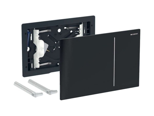GEBERIT - Sigma70 Kryt pneumatického ovládání splachování, černé sklo 242.813.SJ.1