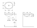 GEBERIT - VariForm Umyvadlo vestavné 56x50 cm, s přepadem, bílá 500.752.01.2