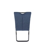 Židle jídelní, taštičkové pružiny v sedáku, modrá látka, černý kov