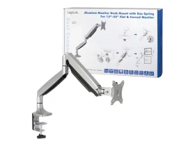 LogiLink BP0042 stříbrná / Rameno pro monitor / 13" až 32" / do 9 kg / VESA 75x75, 100x100 mm (BP0042)