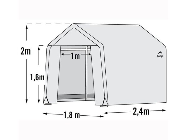 Fóliovník – ShelterLogic 1,8 × 2,4 m bílo-zelená