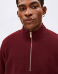 Armedangels Waarlo Fleece Troyer 3639 velvet red XL
