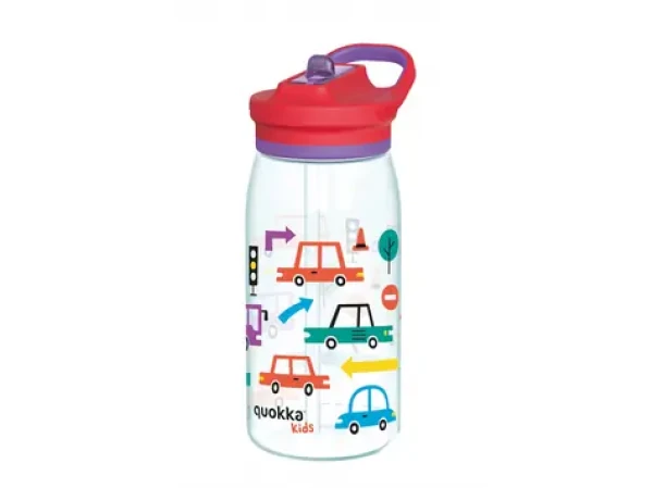 Quokka Plastová láhev s pítkem Glow Kids Cars 580 ml (40285QO)