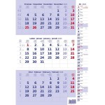 Nástěnný kalendář Helma 2024 - Tříměsíční modrý s poznámkami