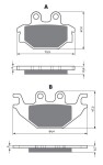 DP Brakes Zadní brzdové destičky na TGB Blade 425