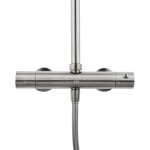 Sprchový systém SAT Aurum s termostatickou baterií broušený gun metal SATSSTKAURBGM SATSSTKAURBGM