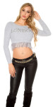 Sexy KouCla crop pulovr "LONDON" Einheitsgroesse