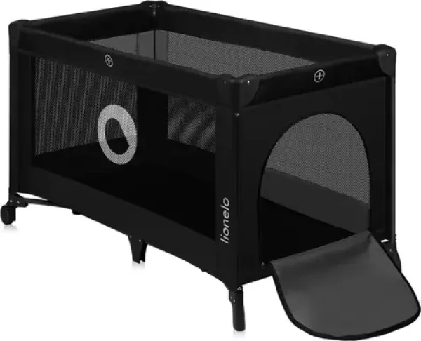 LIONELO Postýlka cestovní Stefi Black Carbon / od 0 do 3 let / do 15 kg (LO-STEFI BLACK CARBON)