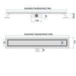 REA - Odtokový žlab Neox BRUSH NICKEL 100 REA-G2505