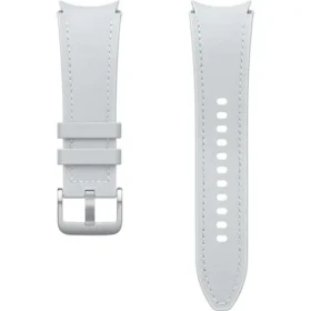 SAMSUNG Hybridní řemínek z eko kůže 20 mm (S/M) stříbrná (ET-SHR95SSEGEU)