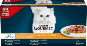Purina Gourmet Perle Mini Fillets v omáčce 60x85 g / kapsičky pro kočky / 4 příchutě (8445291615236)