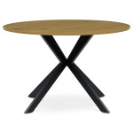 Kulatý jídelní stůl 120x120cm, mdf, divoký dub, HT-F4120 OAK