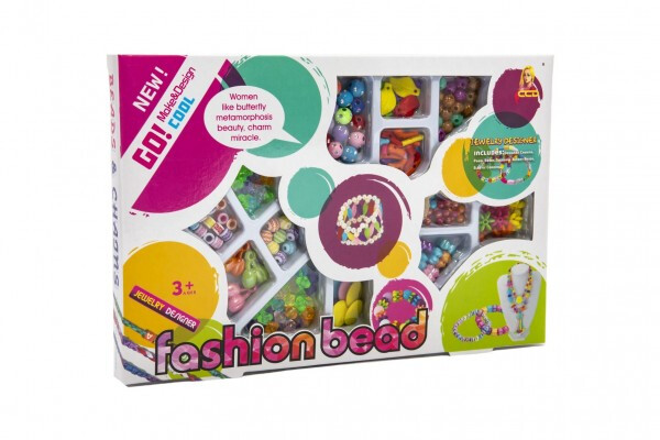 Korálky plastové barevné