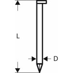 Hřebíky s hlavou tvaru D v pásu SN34DK 75RG - 2,8 mm, 75 mm, verzinkt, gerillt 3000 ks Bosch Accessories 2608200021 Rozm