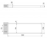 STEINBERG - 450 Držák ručníků, délka 35 cm, matná černá 450 2550 S