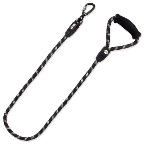 ACTIVE DOG Vodítko Sport L černé / 1,3 x 120 cm / karabina s pojistkou / pěnové madlo (0904-90471)