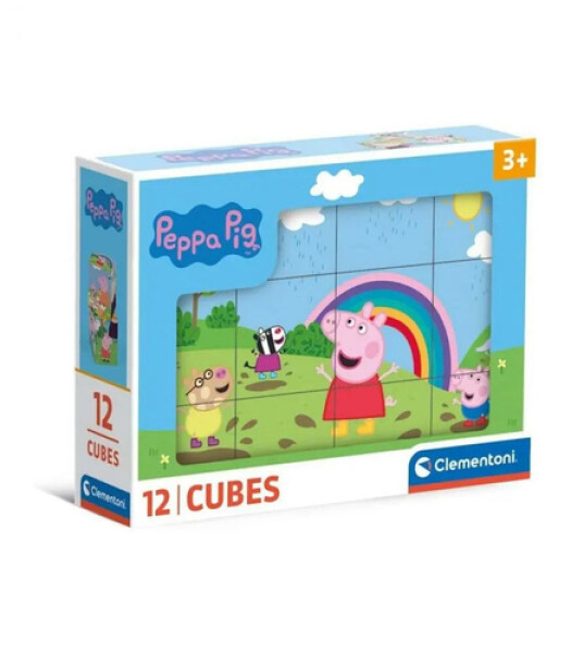 Obrázkové kostky Peppa Pig 12 ks