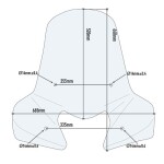 308A plexi čiré Honda SH 300i (07-14), Vision 110 (11-25) vxš520x665 mm