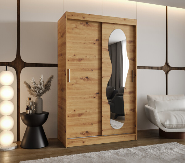 Šatní skříň Abi Ultra Rozměry: 120 cm, Barva korpusu + barva dveří: Dub artisan + Dub artisan