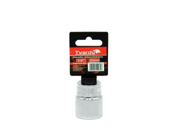 TVARDY Nástrčná hlavice dvanáctihranná 1/2" 23 mm (T00143-23)