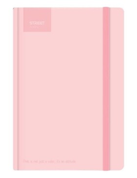 Blok A5, 100l, 80g, linkovaný - Pastel Pink s gumou