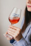 Bella Rose Sklenice na víno Teď na mě nemluvte + vánoční krabička, čirá barva, sklo