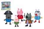 Prasátko Peppa/Peppa Pig plast set 5 figurek v maškarních šatech v krabičce 16x15x4,5cm