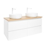 Koupelnová skříňka s umyvadlem SAT B-Way 119x50x45 cm bílá lesk BWAY2120WDOAKU2B BWAY2120WDOAKU2B