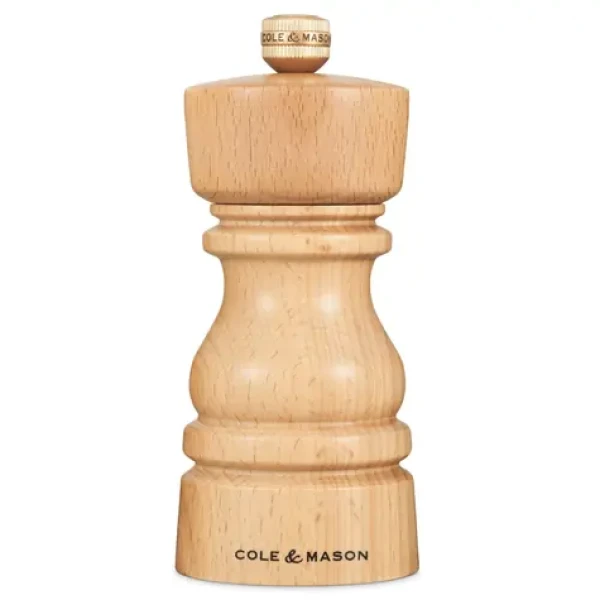 ColeMason London Natural Beech / Mlýnek na sůl / výška 13 cm / bukové dřevo (H233003)