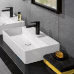 VILLEROY & BOCH - Memento 2.0 Umyvadlo 500x420 mm, bez přepadu, otvor pro baterii, CeramicPlus, alpská bílá 4A225LR1