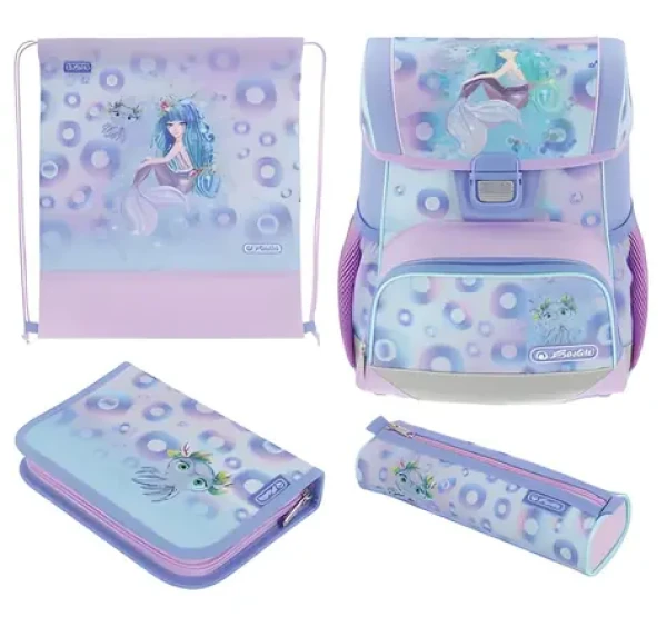 Herlitz Loop Plus Mystic Mermaid / Školní batoh / Ergonomický design / 17 l / Reflexní prvky / Bederní pás (50046201)