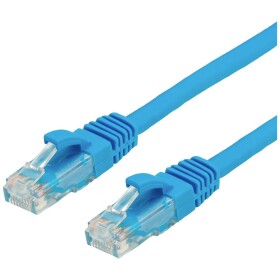 Value 21.99.1064 RJ45 síťové kabely, propojovací kabely CAT 6 U/UTP 5.00 m modrá nestíněný, bez halogenů, samozhášecí 1 ks