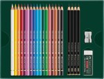 Faber-Castell Faber-Castell, 210052, kreativní sada Polychromos & Pitt Graphite Matt s příslušenstvím, 23 ks