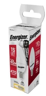 Energizer LED žárovka svíčka 6 W, E14, teplá bílá