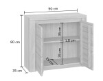 Massivo.cz Komoda Winten 2D, dub