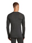 Pánské merino tričko s dlouhým rukávem ICEBREAKER Mens 260 ZoneKnit LS Crewe, Jet Heather velikost: M