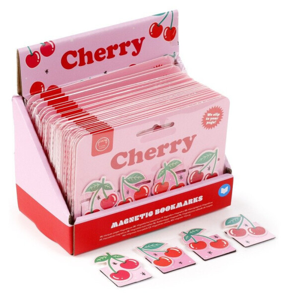 Záložky do knihy magnetické 4ks - Třešeň