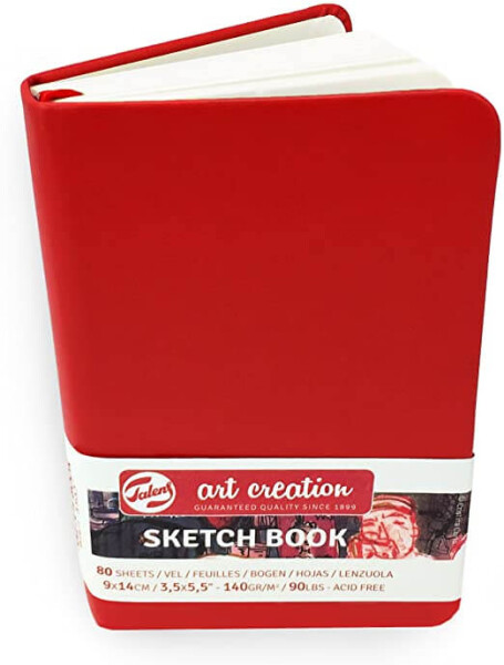 Talens Art Creation Sketch Book skicák červená tvrdá vazba 9x14 cm