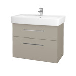 Dřevojas - Umyvadlová skříňka Q MAX SZZ2 80 - M05 Béžová mat / Úchytka T04 / M05 Béžová mat 198589E